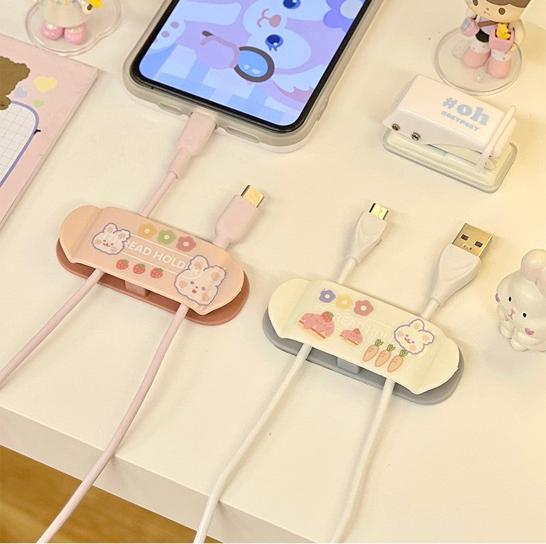 Mobile Phone Charging Cable Student Organizer Desktop Fixing Clip